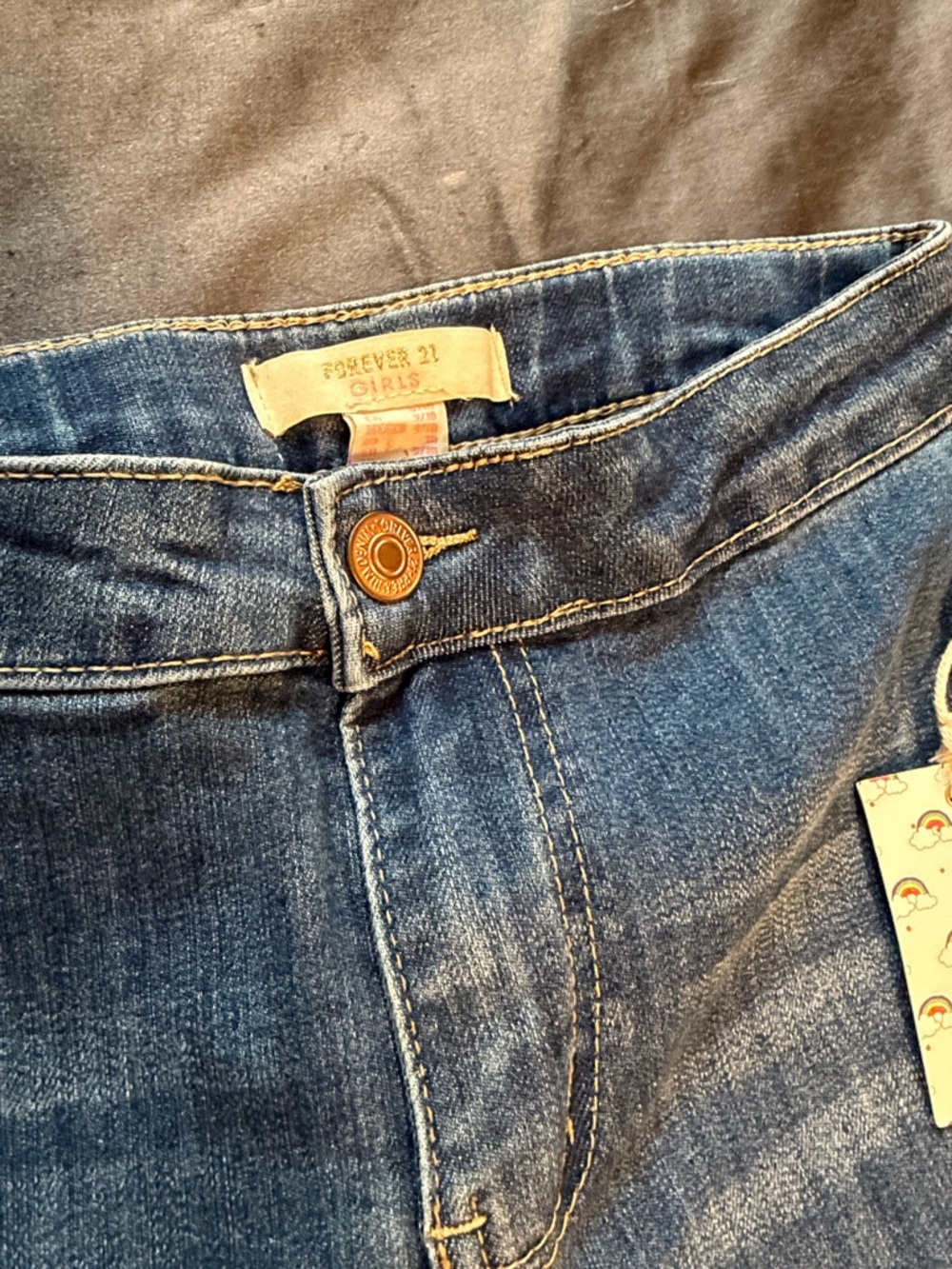 Forever 21 Girls Dark Blue High-Rise Jeans 9/10 US size